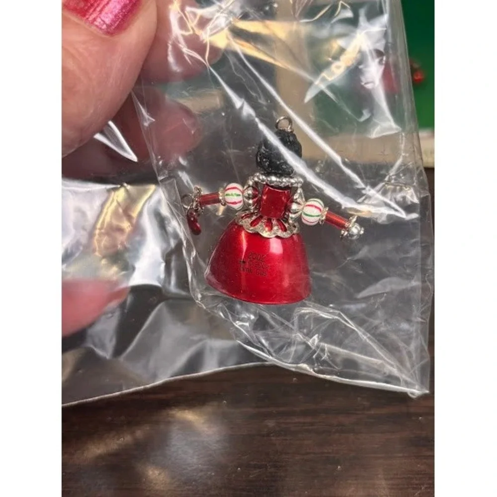 Hallmark Keepsake Jingle Belle Miniature Ornament 2002 Sue Tague Beaded Red